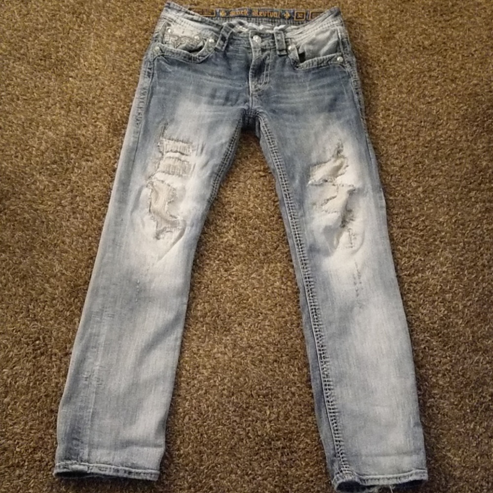 Mens Rock revival jeans